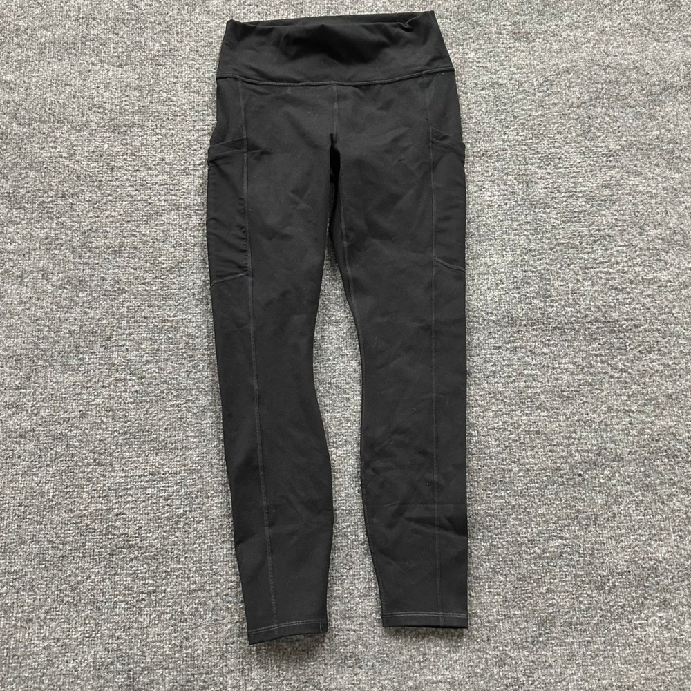 Fabletics Leggings Womens Size S Black PowerHold High Waisted Pockets Athletic